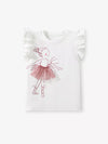 Little Orbit Ballerina Ruffle Sleeve T-Shirt — product view 2