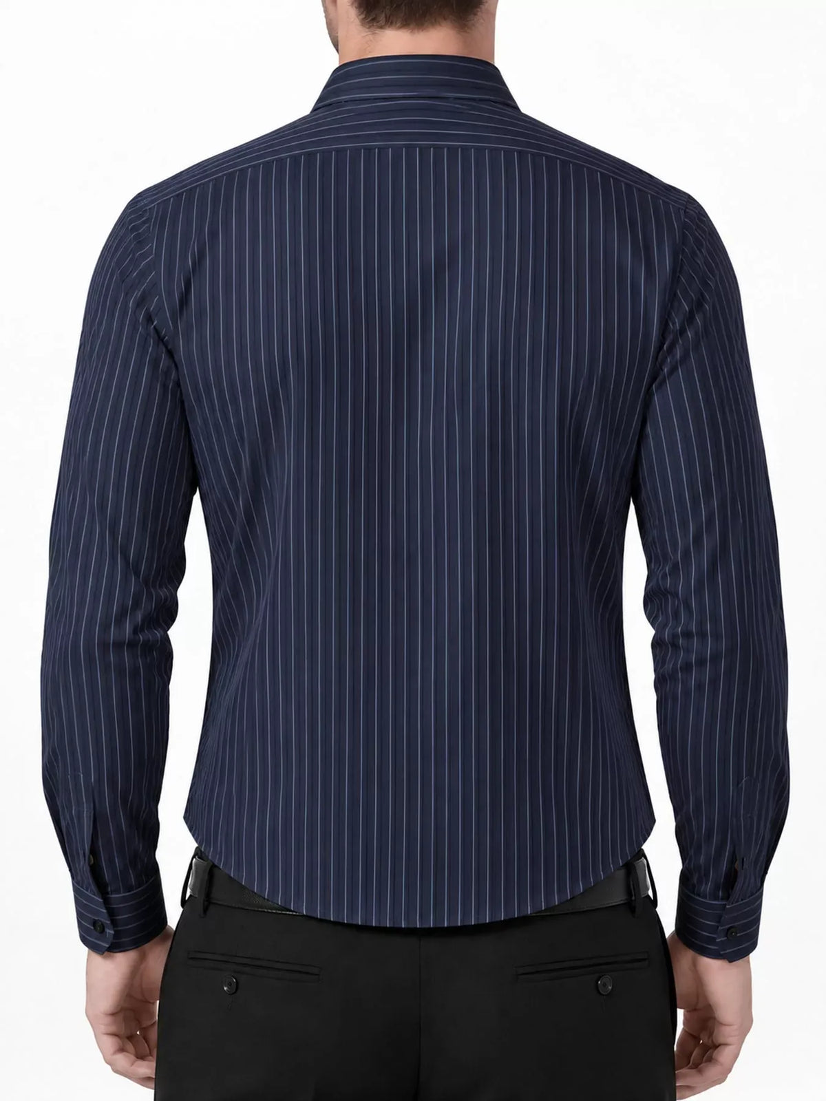 Men's Striped Stretch Long-Sleeve Dress Shirt — photo 20