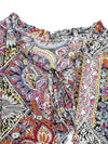 Solene Paisley Print Tie Neck Sleeveless Midi Dress — product view 8