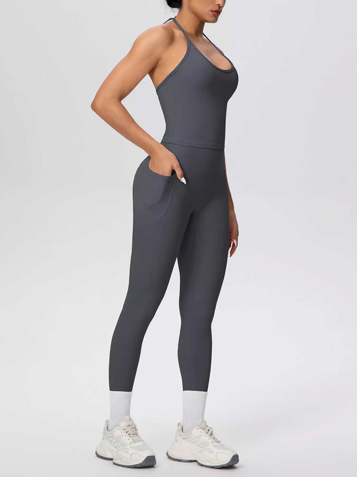 Halter Cami & High-Waisted Leggings Set