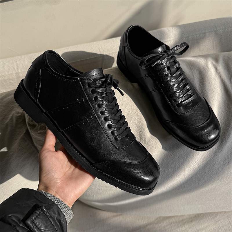 Men's Chunky Sole Casual Sneakers – Microfiber Upper, Rubber Outsole, Lace-Up & Invisible Heel Styles