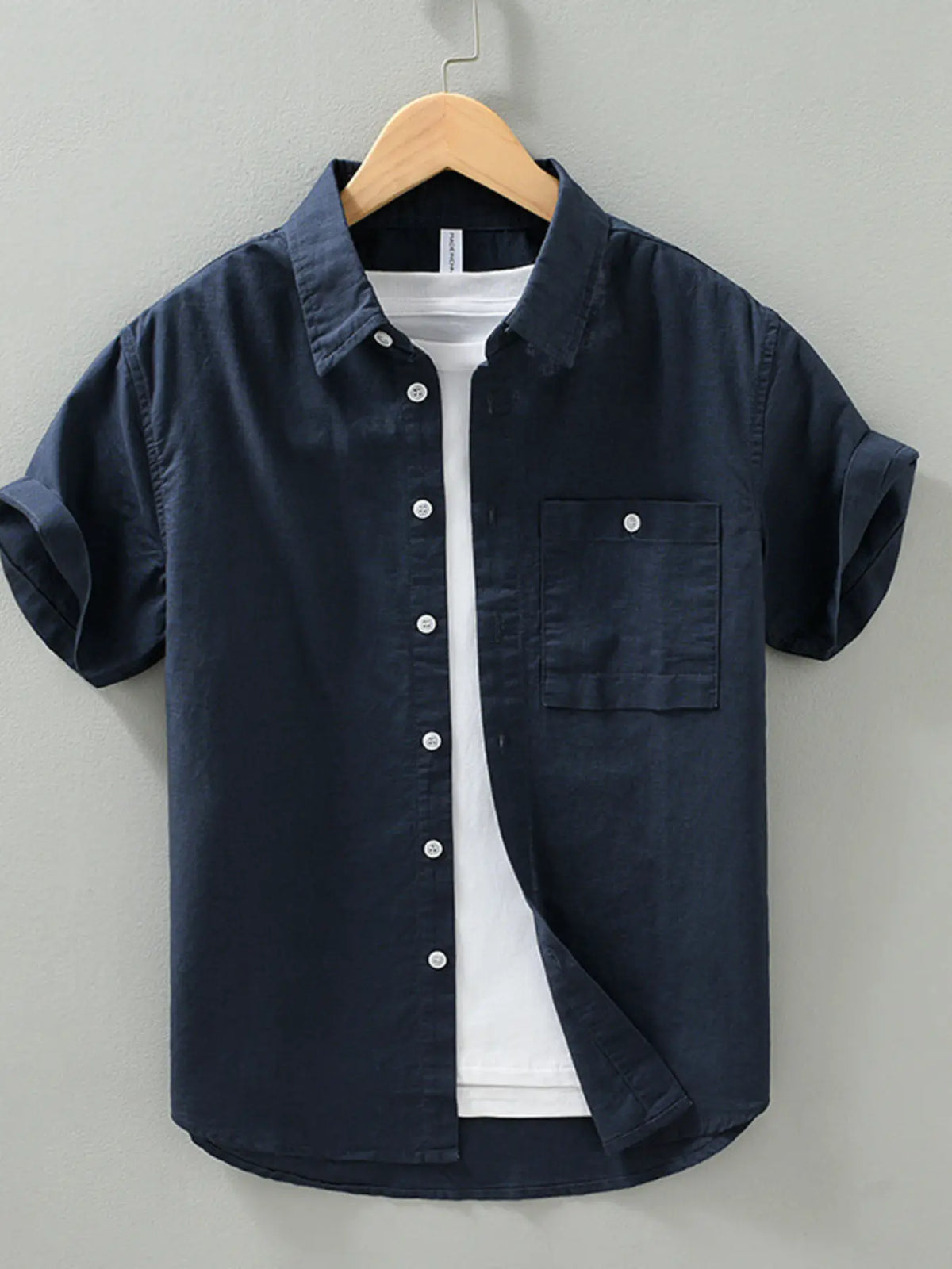 Men's Casual Short-Sleeve Button-Down Shirt with Chest Pocket – Regular & Plus Sizes — photo 6