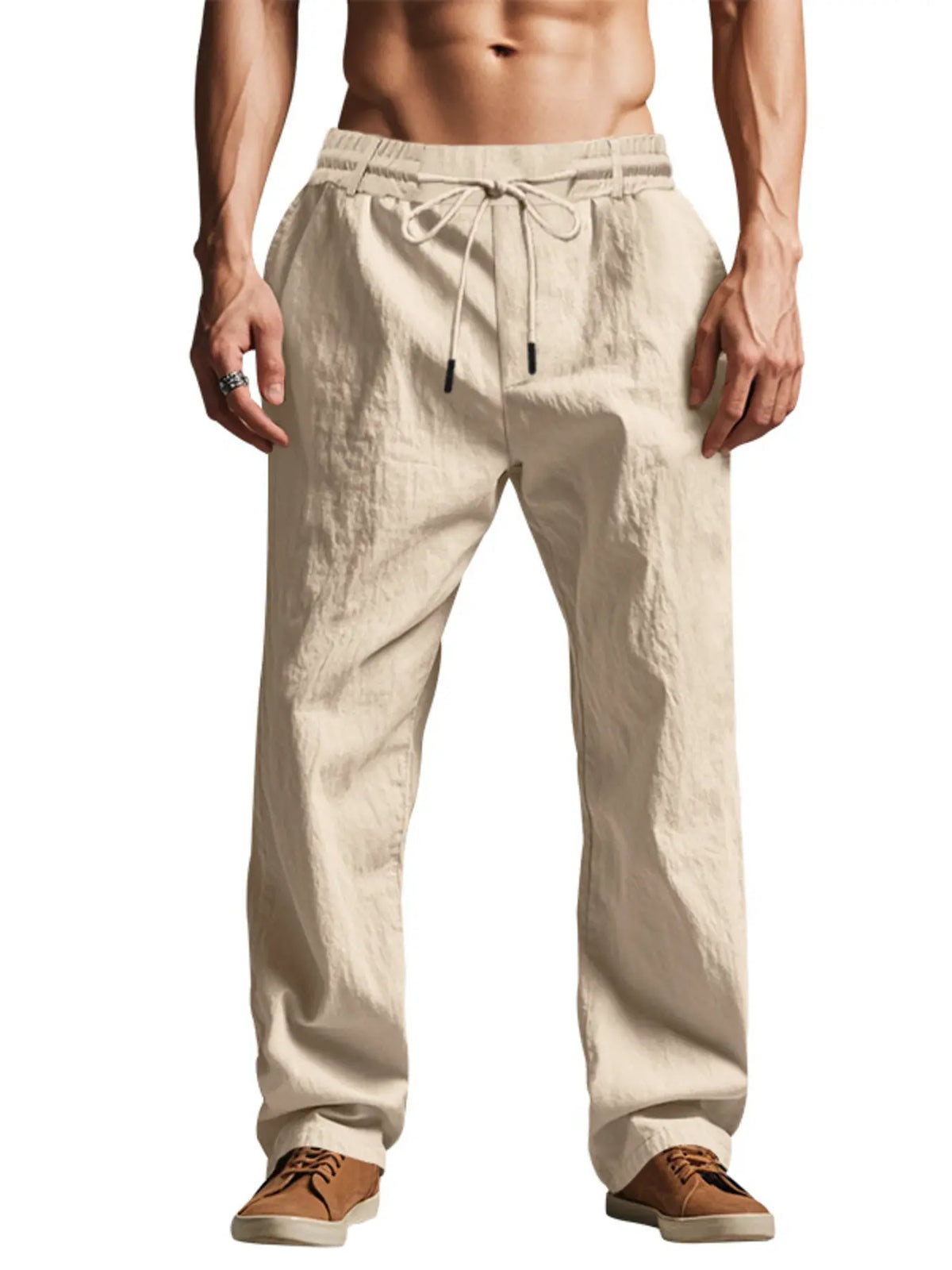 Men's Relaxed Drawstring Pants with Pockets — photo 12