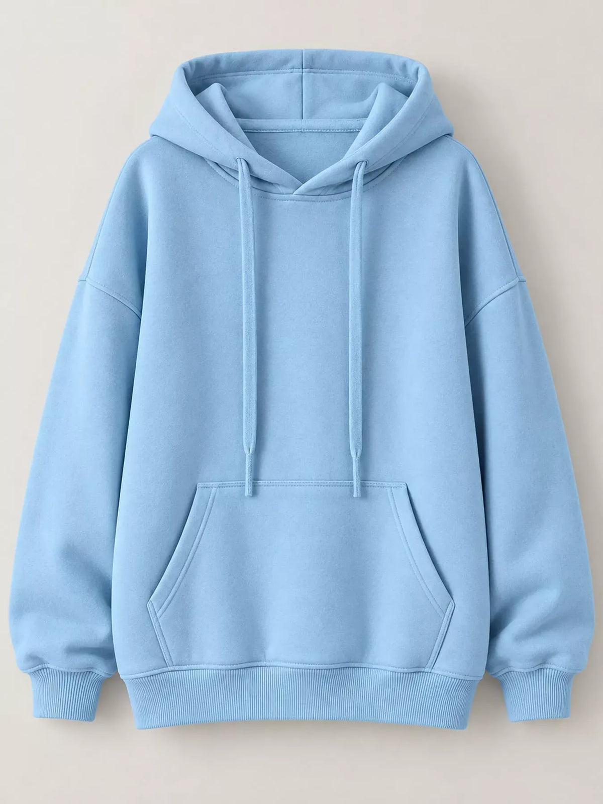 Relaxed Drop-Shoulder Drawstring Hoodie — photo 4