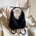 Women's PU Leather Tote Bag – Minimalist Commuter Shoulder Bag