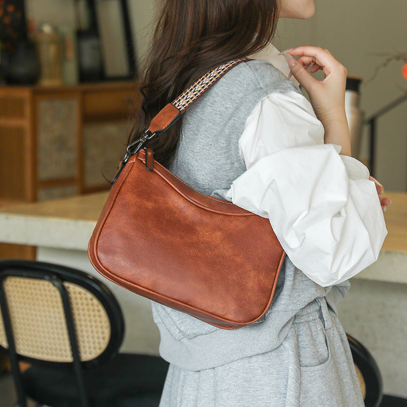 Korean-Style Soft PU Leather Crossbody Bag