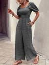 Noelle Printed Square Neck Puff Sleeve Jumpsuit — product view 13