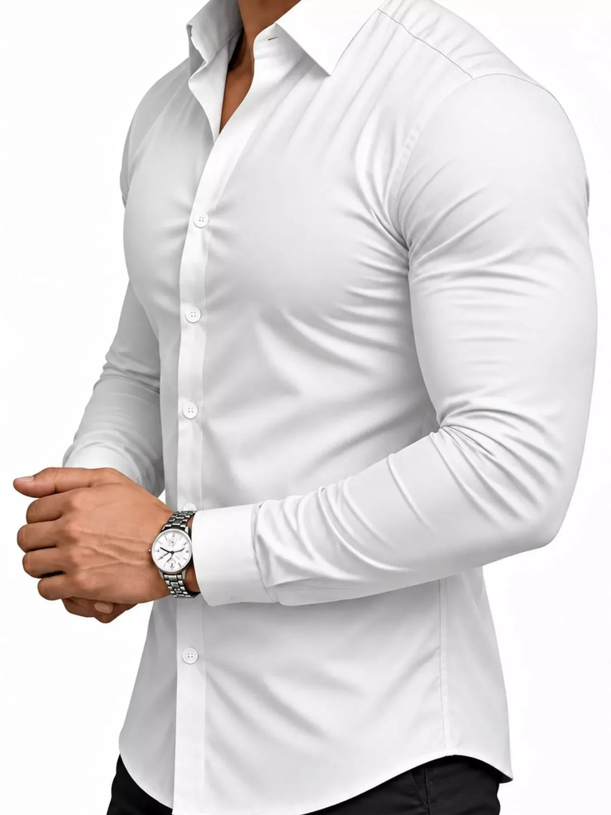 Men's Slim-Fit Long-Sleeve Button-Down Shirt — photo 20