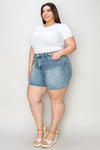 Judy Blue Blake High-Rise Raw-Hem Denim Shorts — product view 19