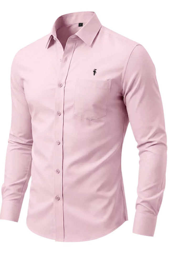Men's Full Size Slim Fit Button Up Shirt Plus