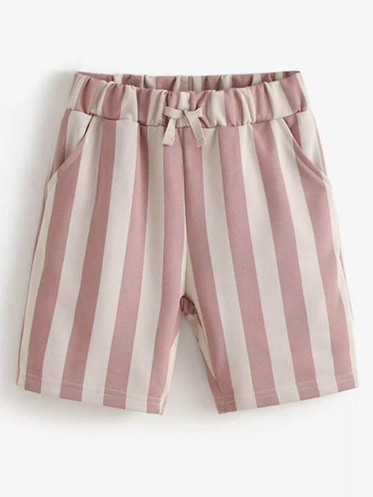 Another view: Sunny Days Striped Elastic Waist Shorts