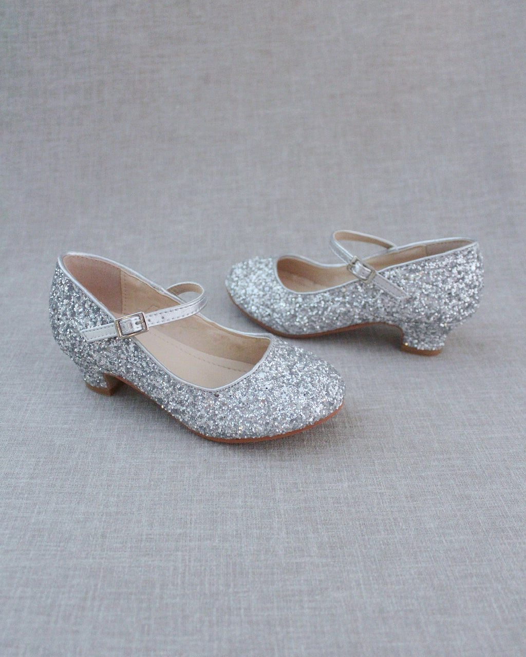Rock Glitter Mary Jane with Glitter Heels for Girls