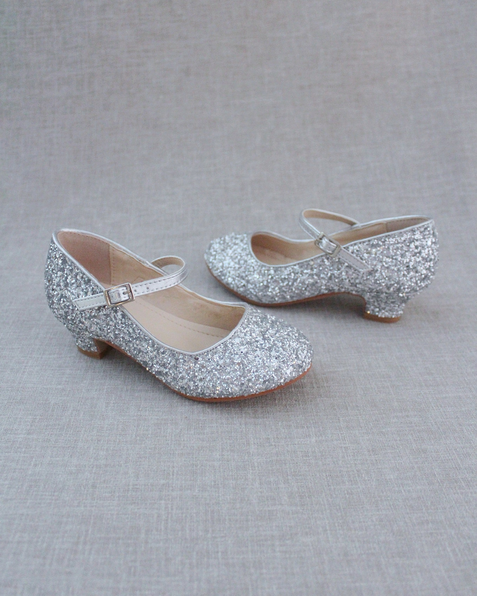 Rock Glitter Mary Jane with Glitter Heels for Girls
