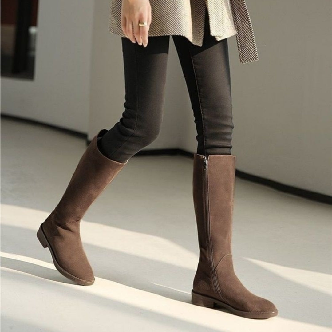 Over-the-Knee Suede Martin Boots