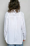 POL off-white washed textured cotton Western shirt