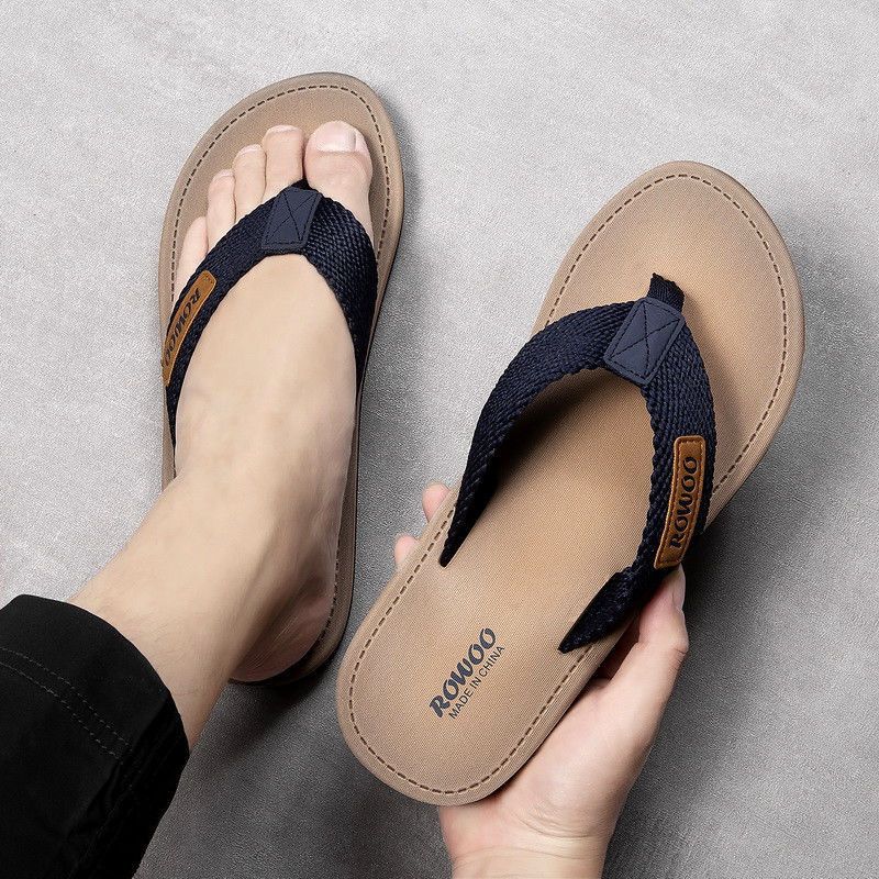 Men's Non-Slip Beach Sandals - Thick Sole Comfort Slides for Outdoor Wear