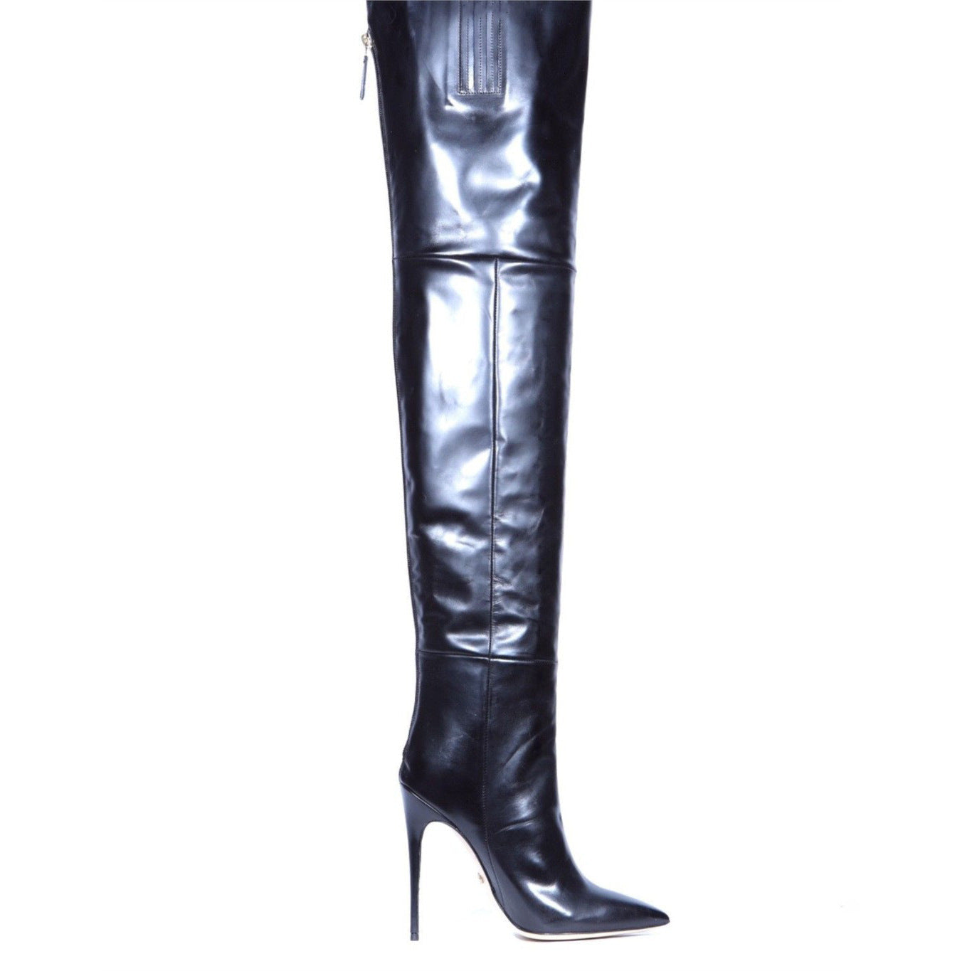Women's Pointed-Toe Over-the-Knee Stiletto Boots | Back-Zip Plus-Size High Heels