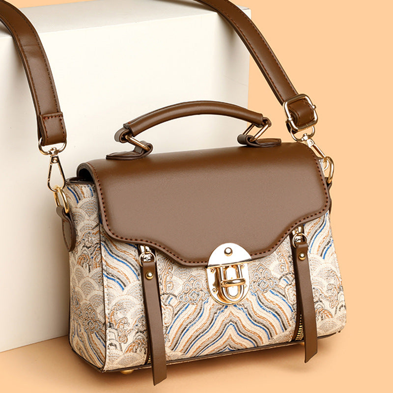 Women's PU Leather Crossbody Handbag - Compact Shoulder Bag with Adjustable Strap