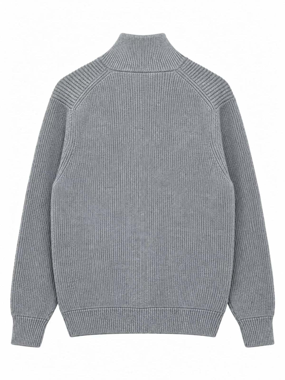 Men's Ribbed Zip-Up Knit Cardigan — photo 25