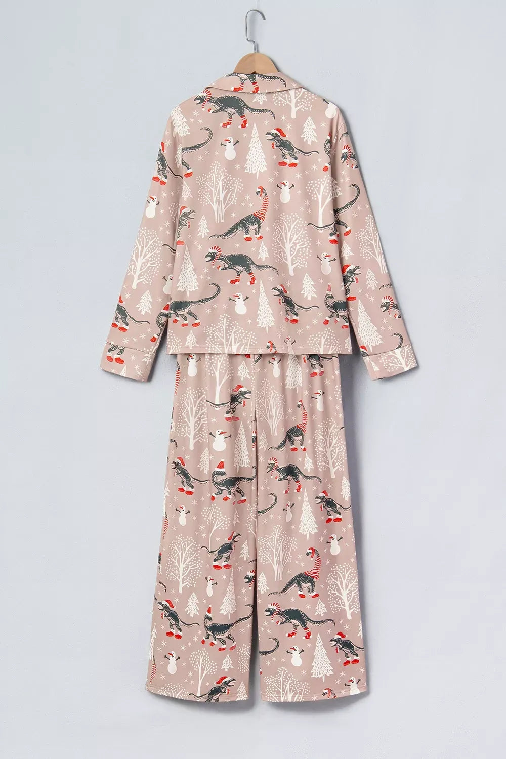 Women's Abstract-Print Button-Up Two-Piece Lounge Set — photo 4