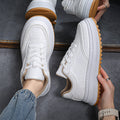 Trendy Breathable Lace-Up Sporty-Casual Shoes for Men – Round Toe Low Heel Sneakers