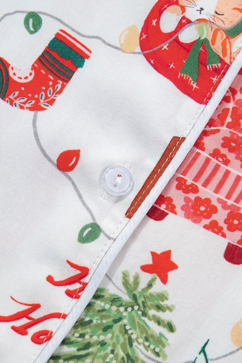 Women's Striped Holiday Button-Up Lounge Set — photo 19