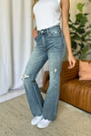 Judy Blue Harper Mid-Rise Tummy-Control Destroy Flare — product view 7