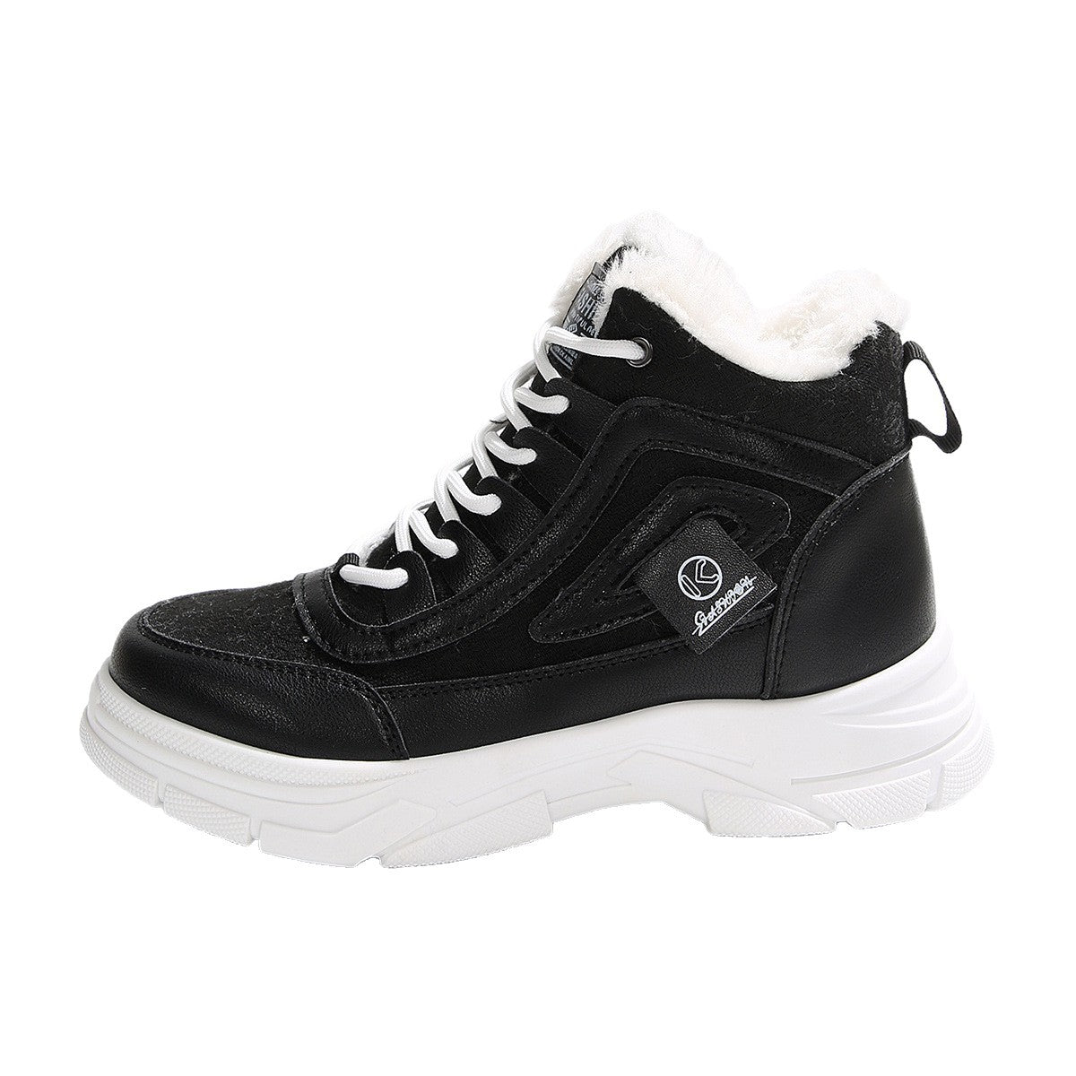 Women's Fleece-Lined High-Top Winter Snow Boots – Platform Lace-Up Dr. Martens Style