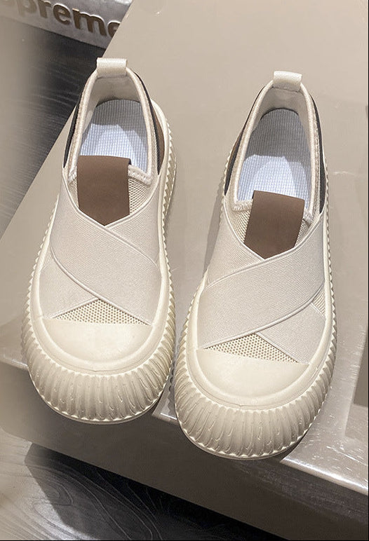 Women's Chunky Platform Sneakers | Slip-On Mesh Breathable Casual Shoes