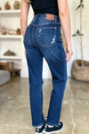 Judy Blue Sutton high-rise distressed straight jeans — alternate product view 10