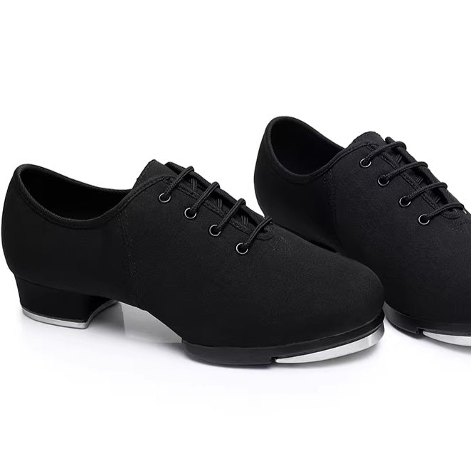 Unisex Tap Dance Shoes - Oxford Fabric with Soft Rubber Soles for Adults & Kids