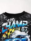 Storybook Racing Car Print Long-Sleeve Sweatshirt and Pants Set — product view 4