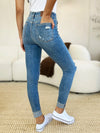 Judy Blue Addison Mid-Rise Destroy & Cuff Skinny Jeans — product view 12