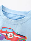 Little Orbit Car Print Crewneck Short-Sleeve T-Shirt — product view 2