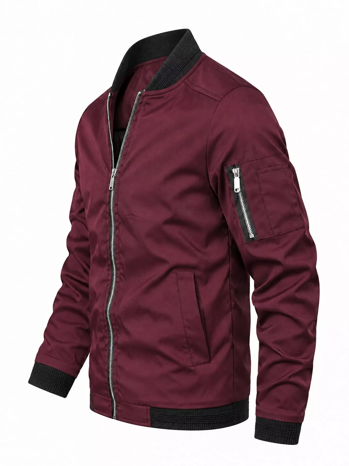 Men's Lightweight Bomber Jacket with Sleeve Pocket — photo 11