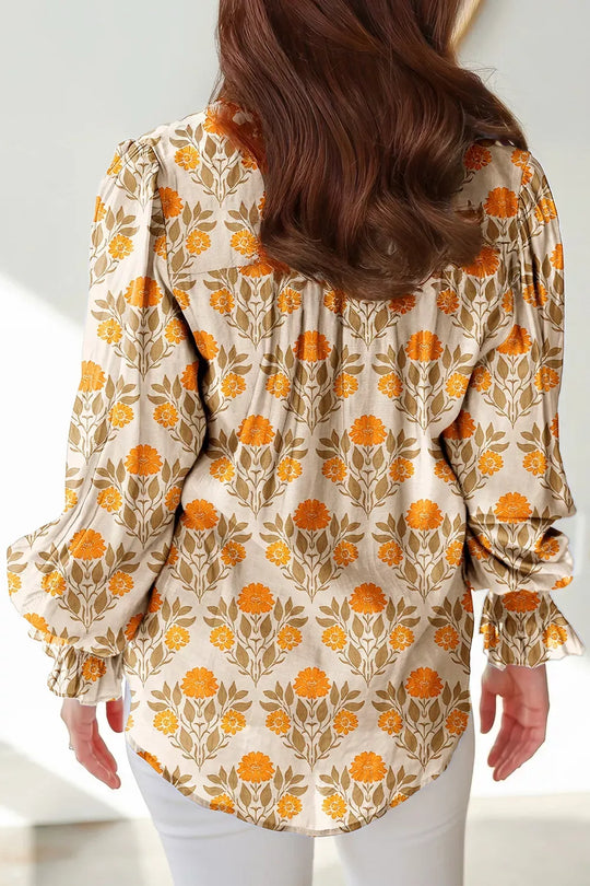 Another view: Floral V-Neck Long-Sleeve Top — Sherbet