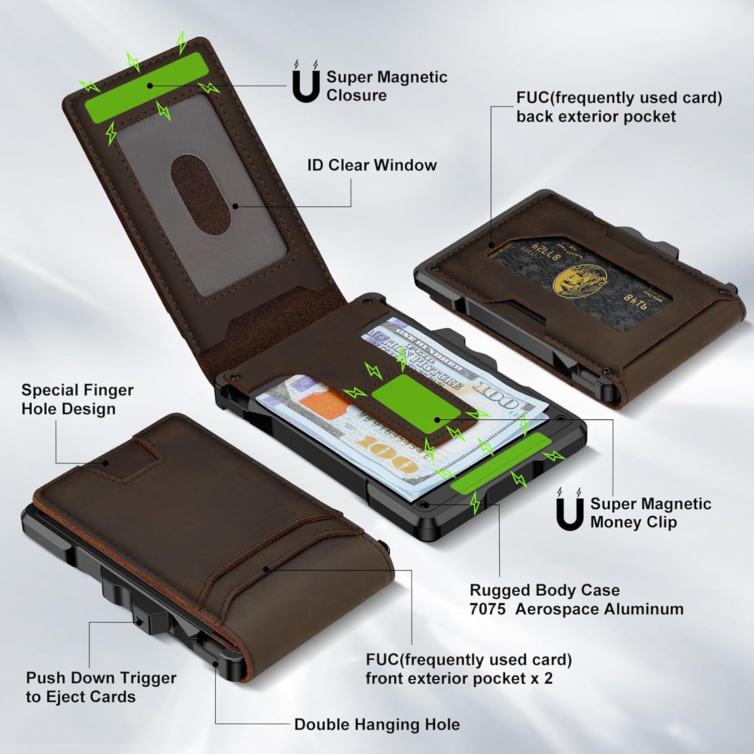RFID Blocking Metal Card Holder - Anti-Scan Slim Wallet for Men & Women