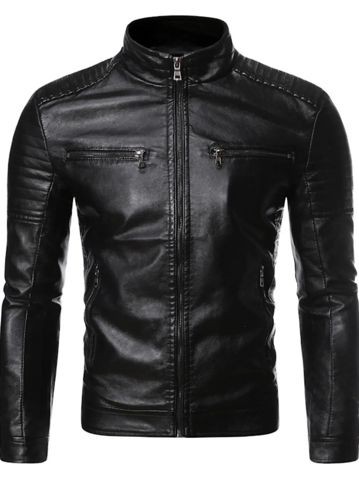 Men's Zip-Up Moto Jacket — photo 6