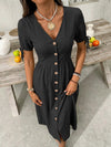 Maren Button-Down Short-Sleeve Midi Dress — product view 9