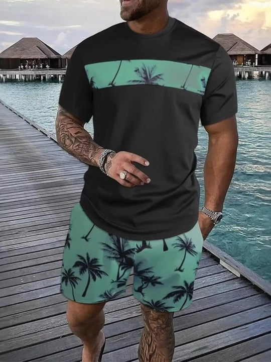 Another view: Sunset Palms Tee & Shorts Set