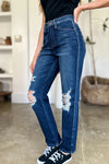 Judy Blue Sutton high-rise distressed straight jeans — alternate product view 12