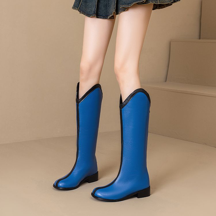 Women's Over-the-Knee Knight Boots | Chunky Heel Pointed Toe Side Zipper