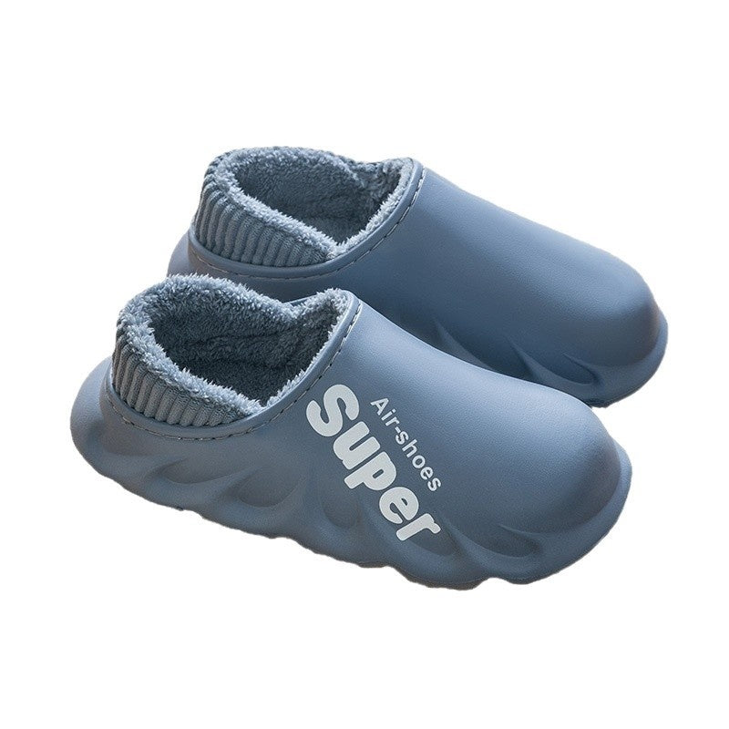 Waterproof Faux Fur Lined Cotton Slippers