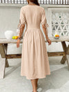 Maren Button-Down Short-Sleeve Midi Dress — product view 5