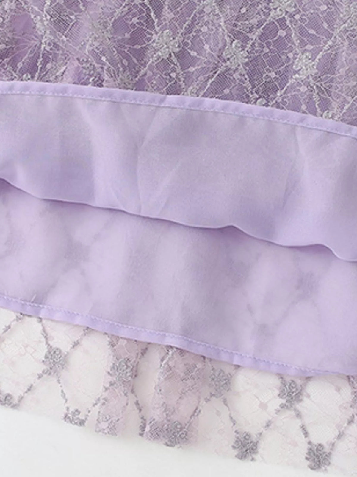 Children’s Lavender Lace Peter Pan Collar Dress