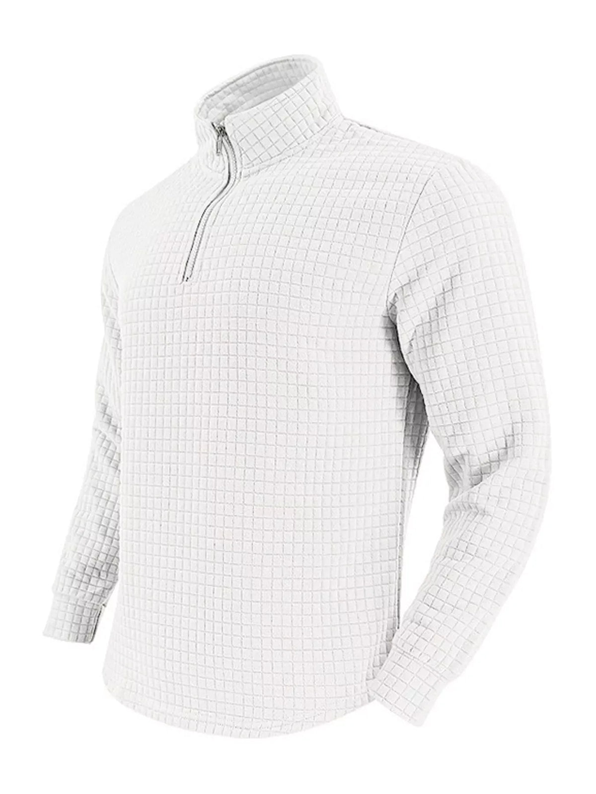 Men's Waffle-Knit Quarter-Zip Sweatshirt — photo 5