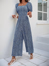 Noelle Printed Square Neck Puff Sleeve Jumpsuit — product view 33
