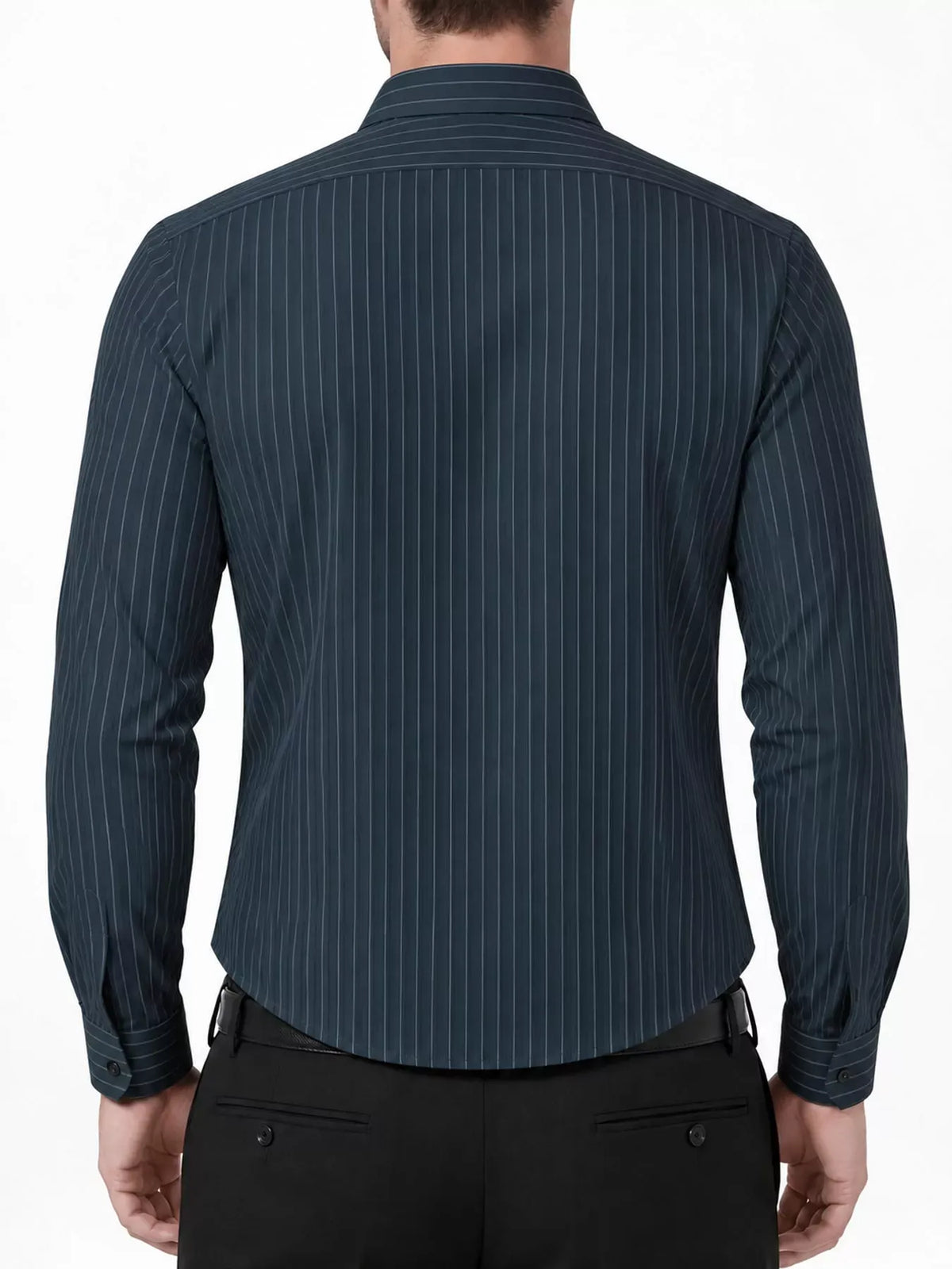 Men's Striped Stretch Long-Sleeve Dress Shirt — photo 24