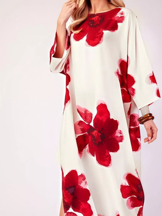 Another view: Floral Print Round-Neck Dress