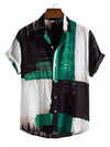 Canvas Colorblock Short-Sleeve Shirt for men